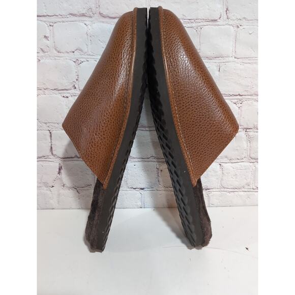 Beckett Simonon Mens Jones Slippers Size 11 Tan Pebbled Leather New Without Tags - Picture 5 of 12